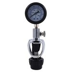 Ziaoou Scuba Diving Yoke Tank Pressure Checker 5000 Psi 350 Bar Scuba Diving Accessories Silver & Black