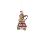 Gingerbread Glass Girl With Red Dress 3X5.5X11CM