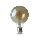 G95 Twisted LED Filament Amber - Dimmable