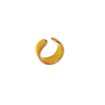 Citrus Peel Acrylic Ring - 58 Yellow Translucent