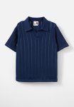 Cotton On Preston Knit Polo - In The Navy pointelle