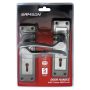 Samson Lockset Key 3 Lever Cortana 6 Inch - Satin Nickel/black