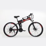 26 48V 250W Foldable Electric Mountain Bike 8AH Lithium Battery Front Suspension & Disc Brakes