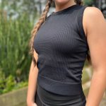 Ribbed Vest Black - M Black