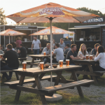 Umbrella 2.5M Single Hex Pole With Square 4 Panel Canopy