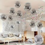 32PCS Silvery Disco Ball Balloons Metallic Disco Mirror Balloon 70S 80S Disco Dance Party Decor Home Room Decor Birthday Party S