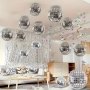 32pcs Silvery Disco Ball Balloons Metallic Disco Mirror Balloon 70s 80s Disco Dance Party Decor Home Room Decor Birthday Party Supplies Graduation Party Decoration