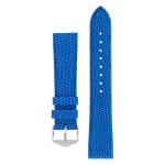Rainbow Lizard Embossed Leather Watch Strap In Royal Blue - 18MM Gold