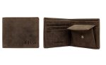 Bossi Hunter Leather Executive Billfold With Coinpouch Wallet - Rfid - Brown
