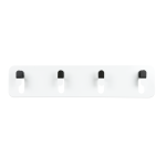Coda 4 Hook Wall Piece - White