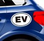 Electric Vehicle Signature Icon Car Sticker