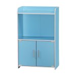 2 Door Open Shelf Light Blue Cabinet