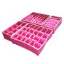 Pink Foldable Closet Underwear Organizer 4 Piece Set