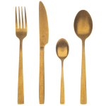 24 Piece Livorno Gold Stainless Steel Cutlery Set