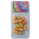 Fashion Hair Plastic Beads - Metallic Spotted Line