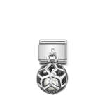Composable Pendant Link Rhombus Simulated Pearl