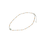 Grey Beaded Chain Anklet