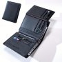 1PC Men's Genuine Leather Wallet Retro Thin Vertical Short Id Credit Card Holder