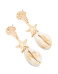 Goldair Gold Shell Star Drop Earrings