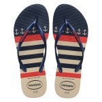 Slim Nautical Beige navy Blue