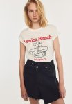 T-Shirt With A Motif - White Mickey Mouse