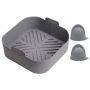 Reusable Square Silicone Air Fryer Basket Includes Oven Mitts
