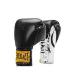 Everlast 1910 Pro Sparring Laced Training Gloves - Black & White - 12