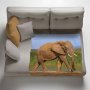 Addo Elephant Loxodonta Light Weigt Fleece Blanket By Fanie Heymans