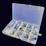 1PC 15-GRID Rectangle Transparent Plastic Tool Box With Buckle Suitable For Storing Fishing Gear Electronic Parts Beads Earrings And Other Small Items