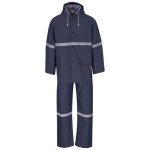 Light Duty Tornado Hi-viz Reflective Rubberised Rainsuit Navy