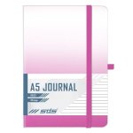 A5 192 Page Lined Journal Hard Cover With Elastic Closure - Pink