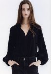 Muslin Popover Blouse - Black
