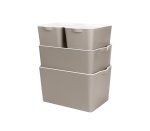 Venus Storage Box Brown With White Lid Combo Online Only