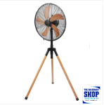 Fan Tripod Wood Look Finish 40CM Alva