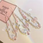 Pink Butterfly Flower Bear Phone Chain Trendy Pendant For Iphone samsung Universal Accessories Cute Phone Hanging Rope