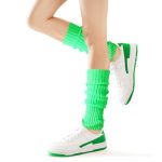 Pt Haahoos Leg Warmers For Women Fashion Leg Warmer 80S Women's Leg Warmers Girls Legwarmers Accessories For Party Sports 1 Fluo
