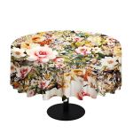 Flower Abundance Round Tablecloth