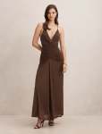 Jazzy Slinky Jersey Maxi Dress - 16 Chocolate