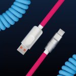 Durcord USB Type-c Fast Charging Cable Spring Coiled & Braided USB Power Mode 36V Operating Voltage - 1 Piece Compatible With Hu
