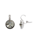 Bell A Silver & Smokey Grey Crystal Drop EARRINGS