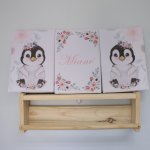 Canvas Penguin With Protea Set