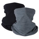 2 Pack Winter Fleece Neck Gaiter: Windproof Face Mask For Men Women