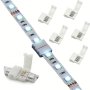 5/10PCS 4P 10MM 5050RGB Nude Plate LED Light Strip Solder-free Connector Colorful Light Strip Solder-free Snap Butt Head