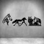 3 Piece Horses - Grey / L 1000 X H 325MM