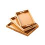 3-PIECE Wooden Serving Tray Set