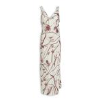 Burgundy Floral Cowl Dress