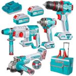 Total Tools - Cordless 5 Piece Powertool Combo Kit - Batteries & Charger