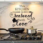 1PC Kitchen Quote Wall Sticker Tableware Pattern Self-adhesive Wall Stickers Kitchen Home Decoration Wall Stickers Removable Sti