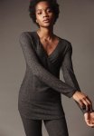 Mama Before & After Jersey Top - Black Marl