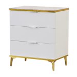Modern White 3 Drawer Chest MW353